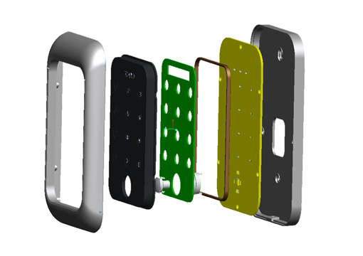 金属门禁一体机结构图