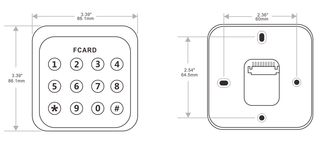 Access Reader Product Size Access Reader Product Size
