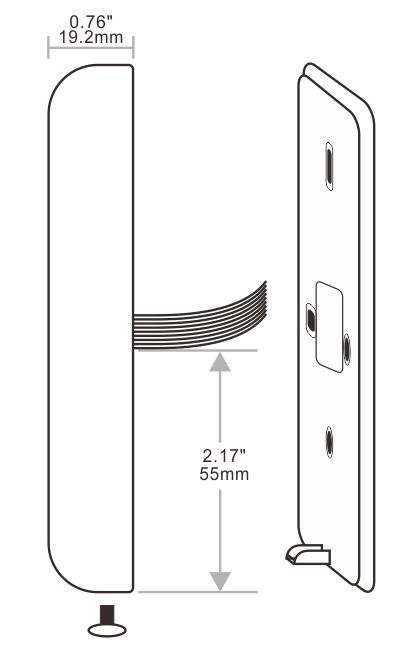 按键门禁读卡器的外观 按键门禁读卡器的外观