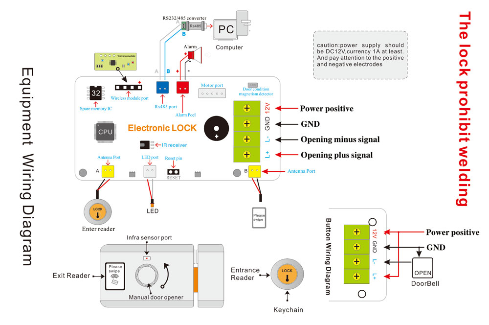 Electric Lock connection diagram Electric Lock connection diagram